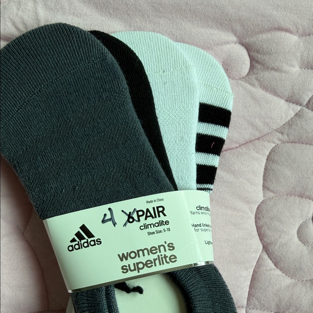 adidas Women's Superlite No-Show Socks - Black - Picture 5 of 5